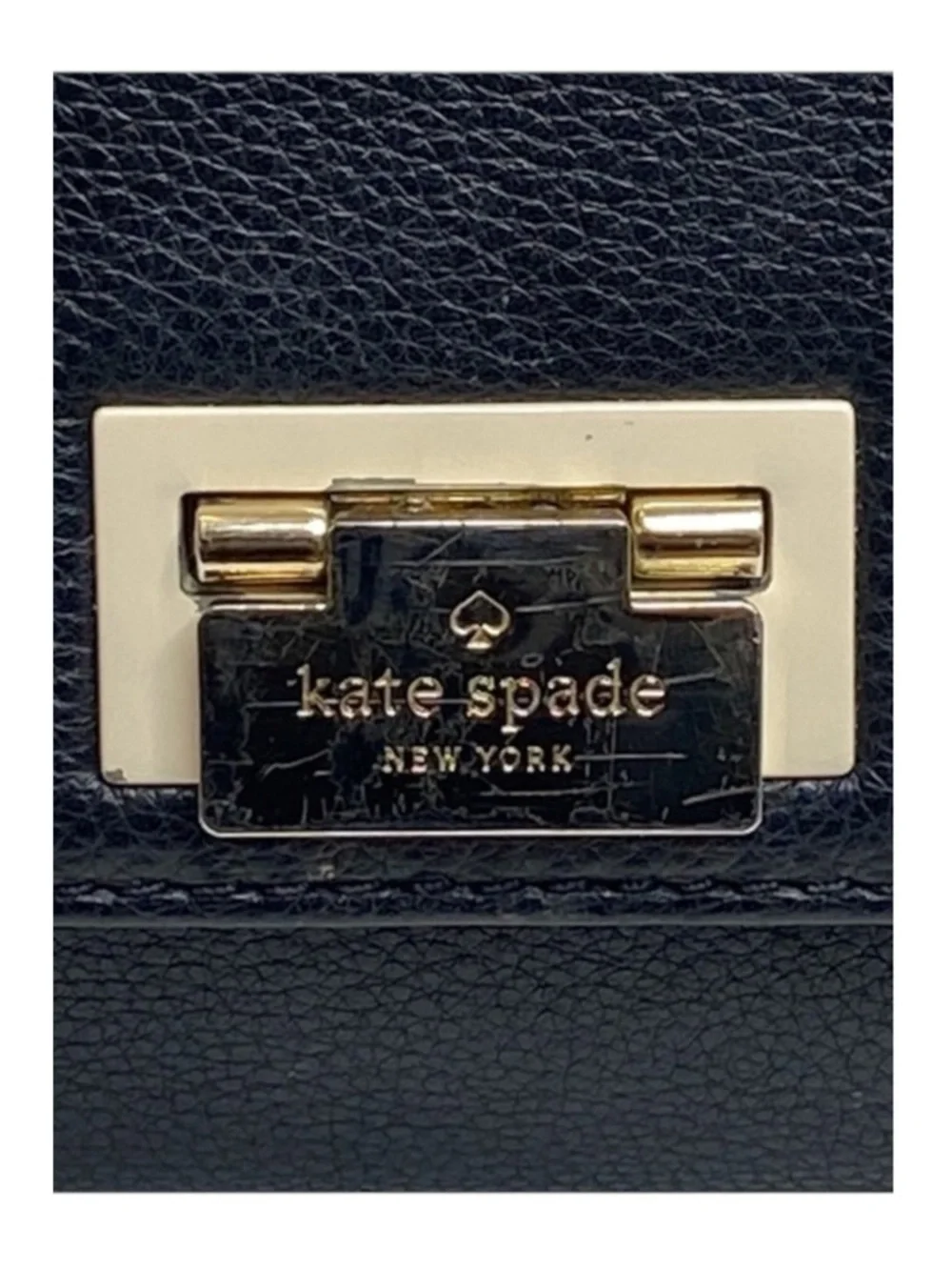 kate spade  Magnolia Park Large Two Tone Leather Satchel Handbag  Black Ivory